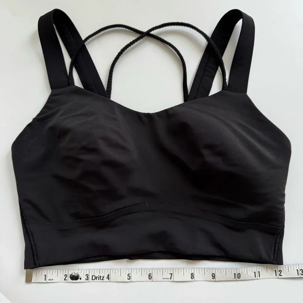 Lululemon Like a Cloud Longline Bra D/DD Cup Support Black Size Medium? Large?